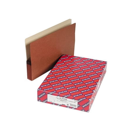 Smead 74624 3 1/2 Inch Expansion File Pockets, 1/3 Tab, Legal, Manila/Redrope, 10/Box