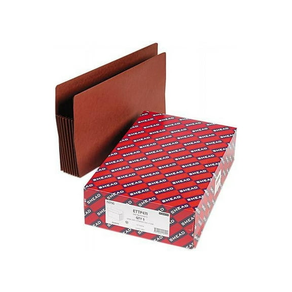 Smead Pocket Folder,End Tab,7",Red,PK5 74795