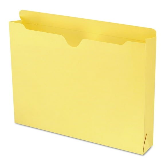 Smead Colored File Jackets with Reinforced Double-Ply Tab Letter Yellow 50/Box 75571