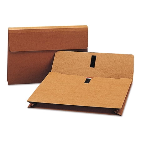 Smead 77145 Two Inch Expansion Wallet with Hook-and-Loop fastener, Legal, Redrope