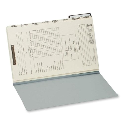 Smead 78208 Pressboard Mortgage File Folder with Dividers & Metal Tab, Legal, Green, 10/Box