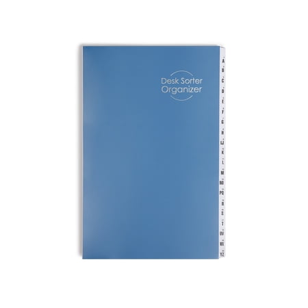Smead 89237 Deluxe Expandable Desk File, 1-20/A-Z Index, Legal Size, Pressboard, Navy Blue