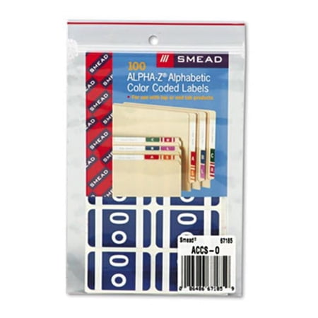 Smead Alpha-Z Color-Coded Second Letter Labels - Letter O - Dark Blue