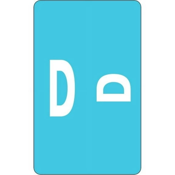 Smead AlphaZ ACCS Color-Coded Labels "D" - 1" x 1.63" Length - Light Blue - 10 / Sheet - 100 / Pack