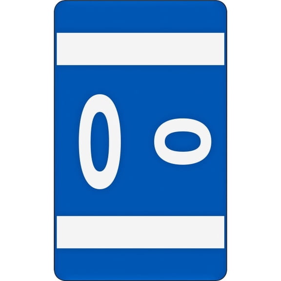 Smead AlphaZ ACCS Color-Coded Labels "O" - 1" x 1.63" Length - Dark Blue - 10 / Sheet - 100 / Pack