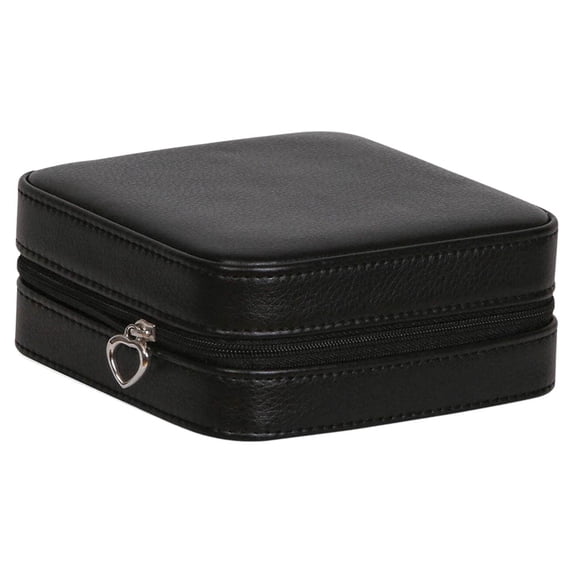 Mele and Co Dana Vegan Leather Travel Jewelry Case in Black