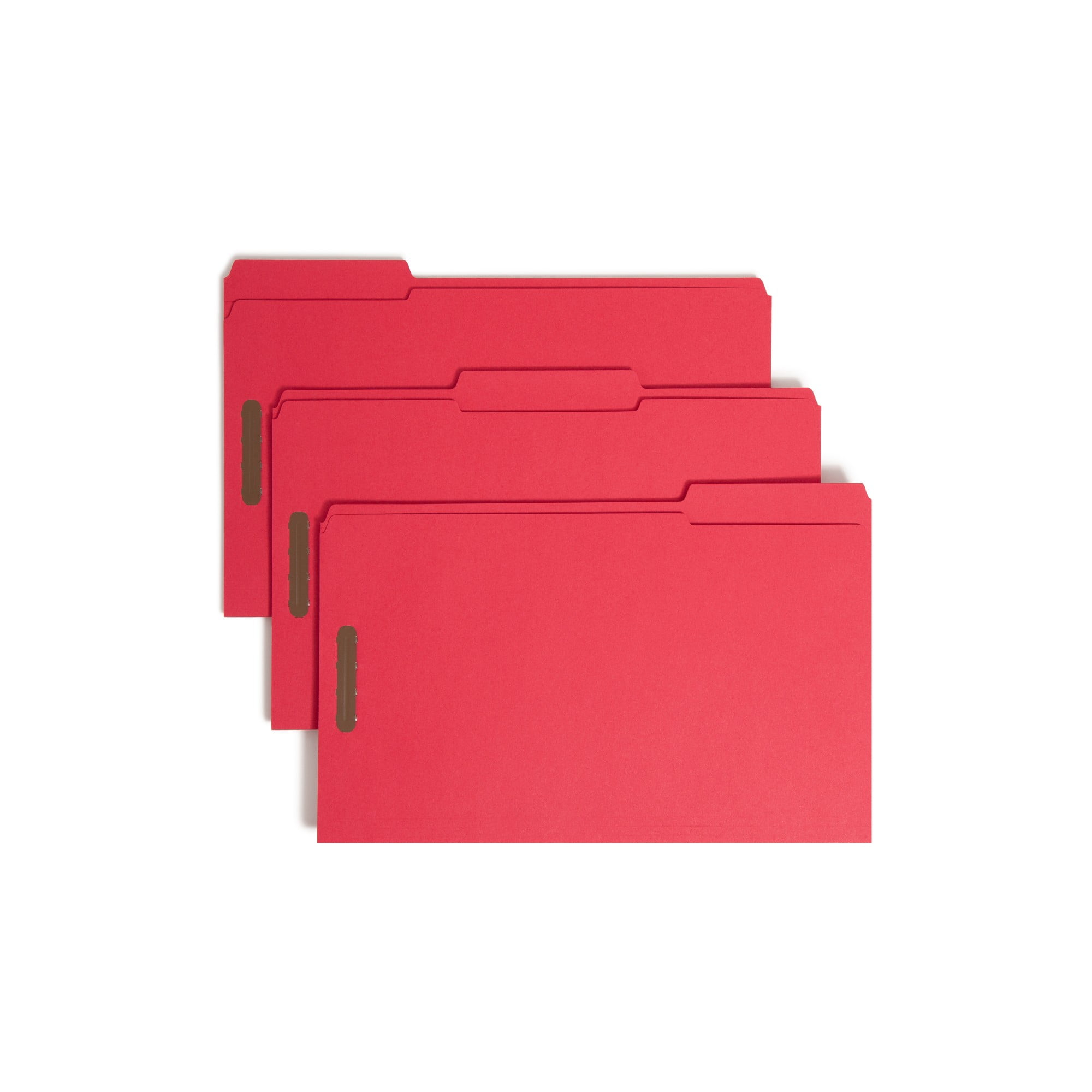 Smead Legal File Folders, 1/3 Cut Assorted, Two Fasteners, Top Tab, Red ...