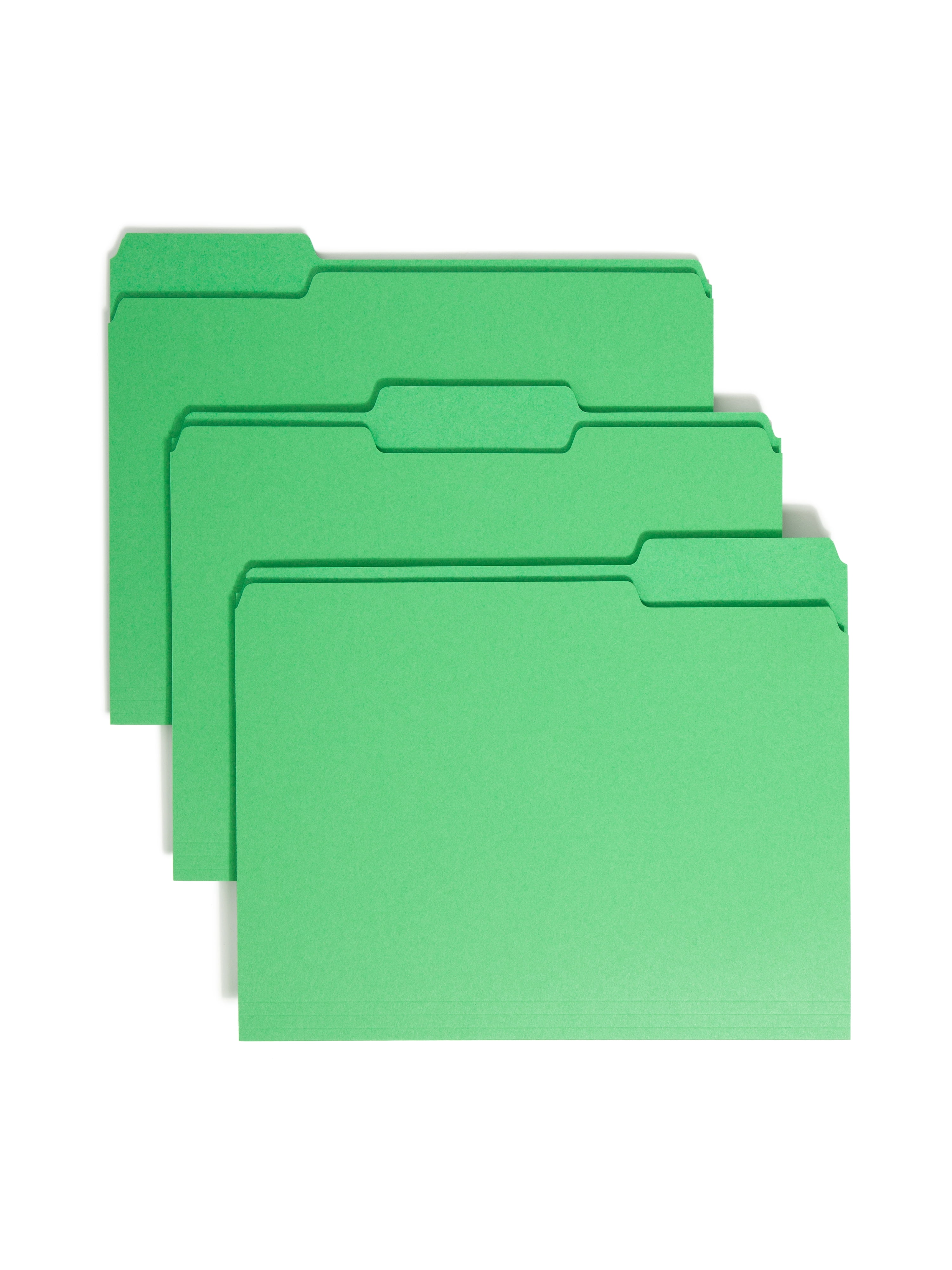 Smead Colored File Folders 1/3Cut Tabs Green 100/BX Letter (12143