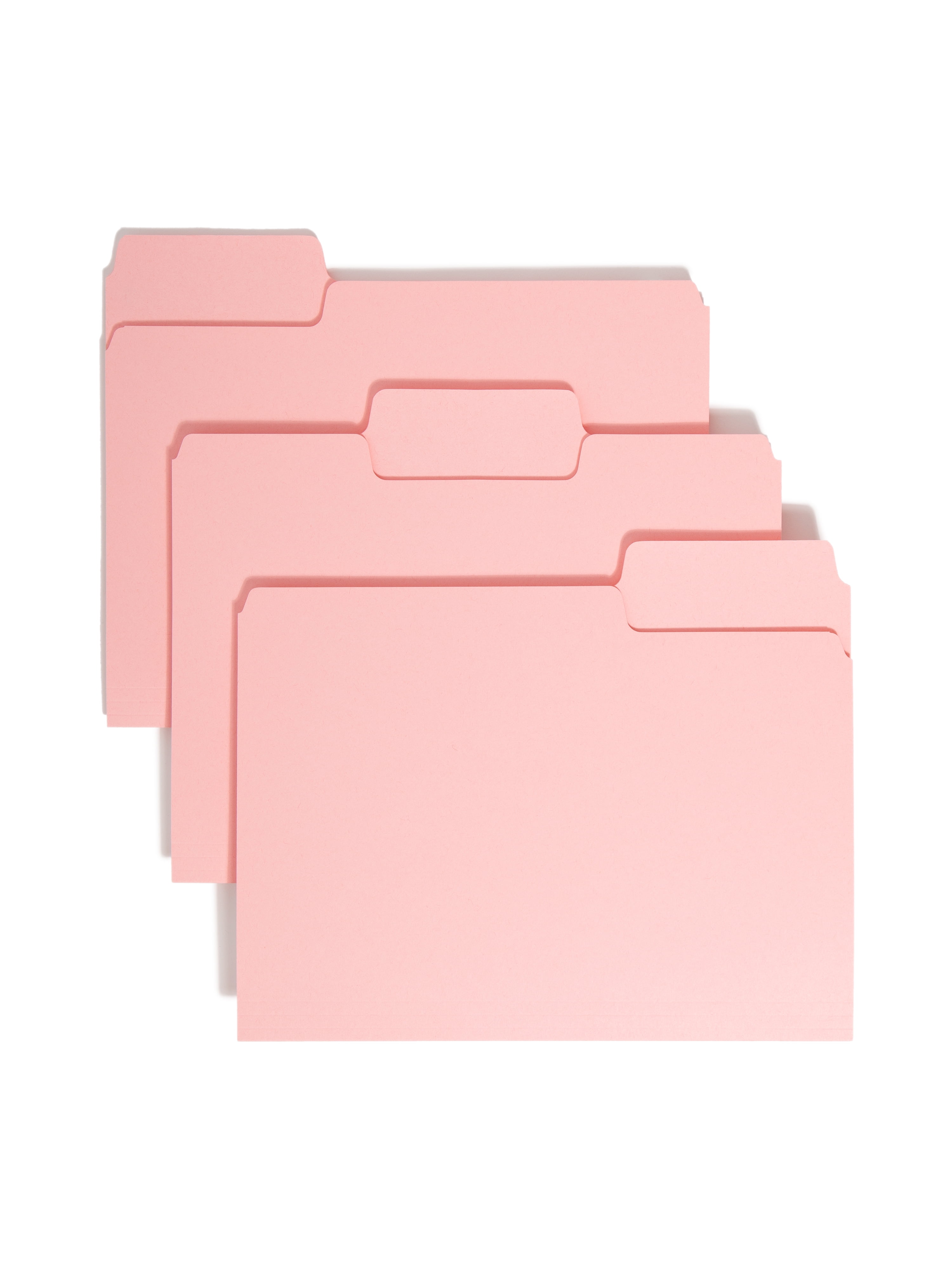 Smead Colored File Folders 1/3Cut Tabs Pink 100/BX Letter (12643