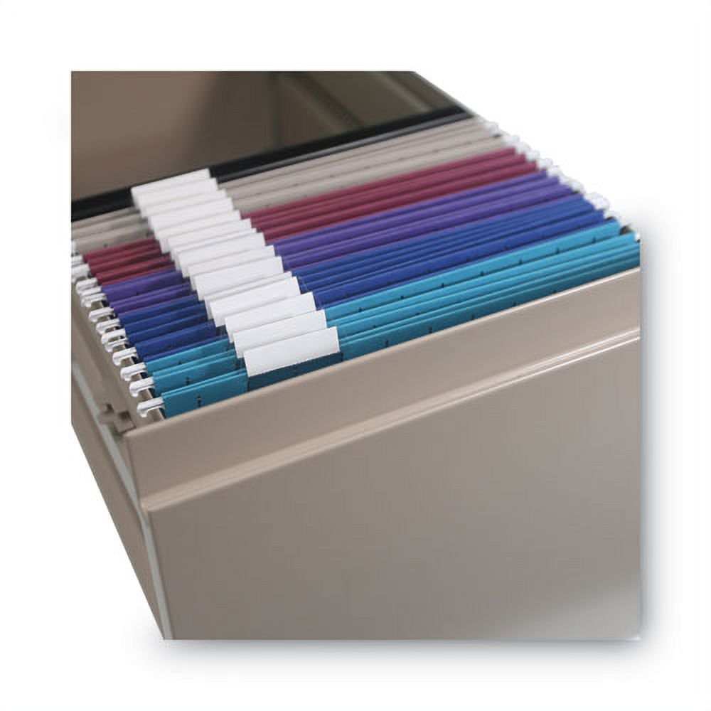 Smead Colored Hanging File Folders with 1/5 Cut Tabs, Letter Size, 1/5Cut Tabs, Assorted Jewel