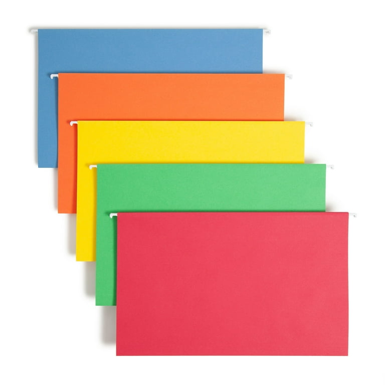 Smead Colored Hanging Folders 1 5 Cut Tabs Asst 25 BX Legal