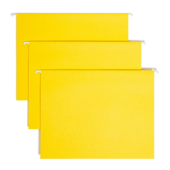 Smead Colored Hanging Folders 1/5 Cut Tabs Yellow 25/BX Letter (64069)