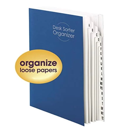 Smead Desk File/Sorter, Alphabetic (A-Z), 20 Dividers, Letter Size, Dark Blue (89282)