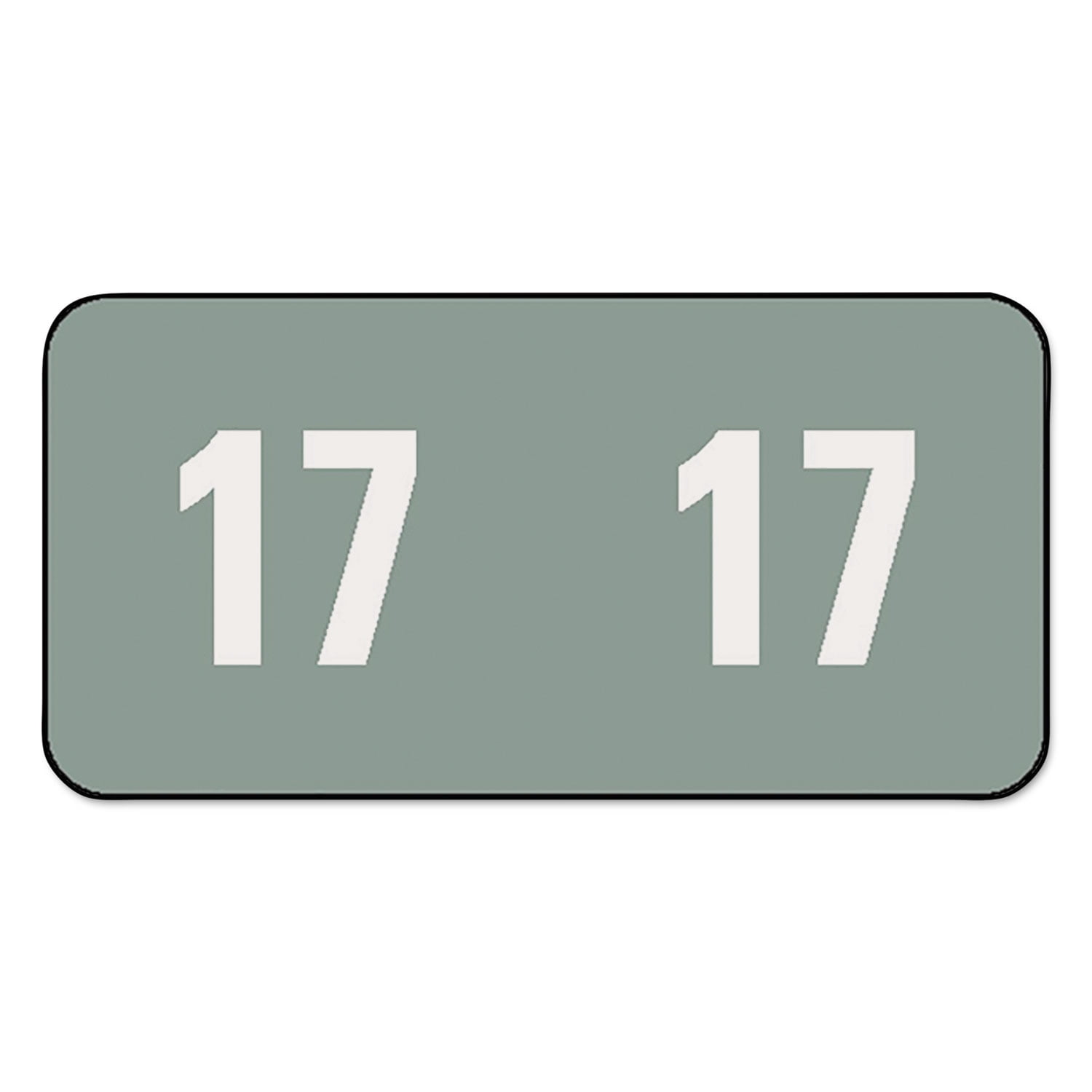 Smead ETS ColorCoded Year Label, 2017, Label Sheet, Gray, 250 per Pack