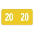 thumbnail image 1 of Smead 67920 0.5 x 1 Yearly End Tab 20 File Folder Labels - Yellow (250/Pack), 1 of 3