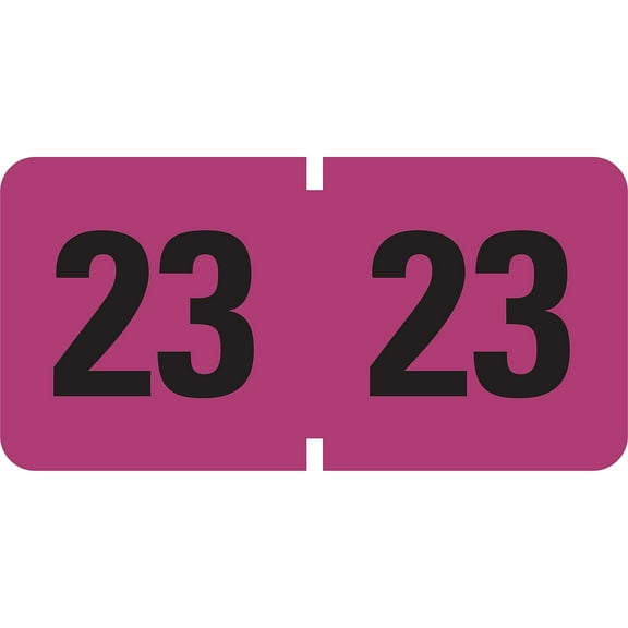 Smead ETYJ 2023 Color-Coded Year Label 0.75”H x 1.5" W Black on Purple 500/Roll (68323)