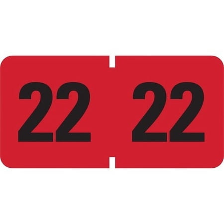 Smead, SMD68322, ETYJ Color-Coded Year Labels, 500 / Roll, Red