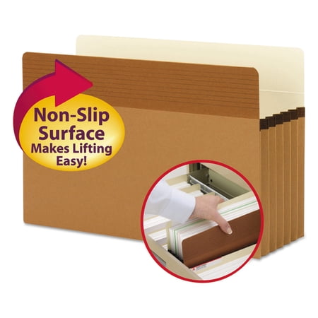 Smead, SMD73211, Easy Grip File Pocket - Straight-Cut Tab, 10 / Box, Redrope