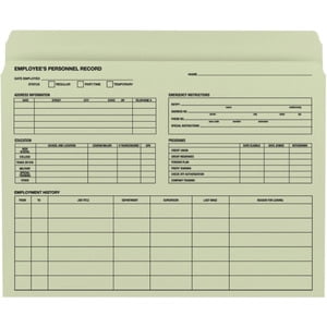 Smead Employee Record File Folder