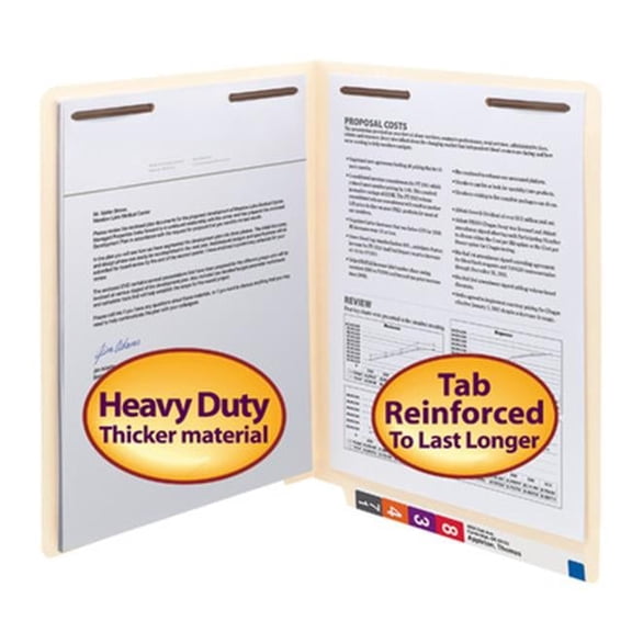 Smead End Tab Fastener File Folder - Manila