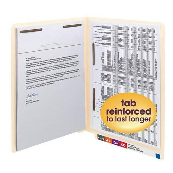 Smead End Tab Fastener File Folder, Shelf-Master®