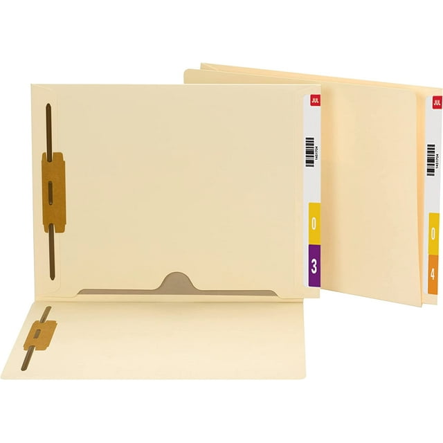 Smead End Tab Fastener File Folder With Full Pocket, 2 Fasteners
