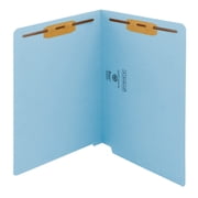 Smead End Tab Fastener Folder Reinforced Tab Blue 50/BX Letter (25040)