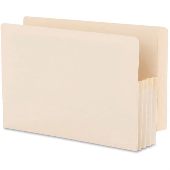 Smead End Tab File Pockets with Reinforced Tab Legal - 8 1/2" x 14" Sheet Size - 800 Sheet Capacity - 3 1/2" Expansion - Straight Tab Cut - Manila - Manila - 3.97 oz - Recycled - 25 / Box