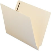 Smead® End-Tab Folders With 2 Fasteners, Straight Cut, Letter Size, Manila, Pack Of 50