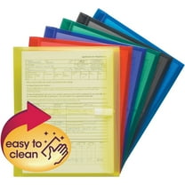 Smead Envelope, 1-1/4" Expansion, Hook-and-Loop Closure, Side Load, Letter Size, Assorted Colors, 6 per Pack (89669)