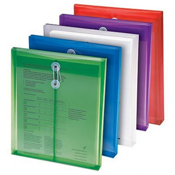 Smead Poly Envelope, Letter Size, 5 per Pack, Assorted Colors (89501)