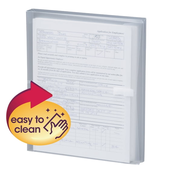 Smead Envelopes with Hook-and-Loop Closure, Clear, 5 / Pack (Quantity)