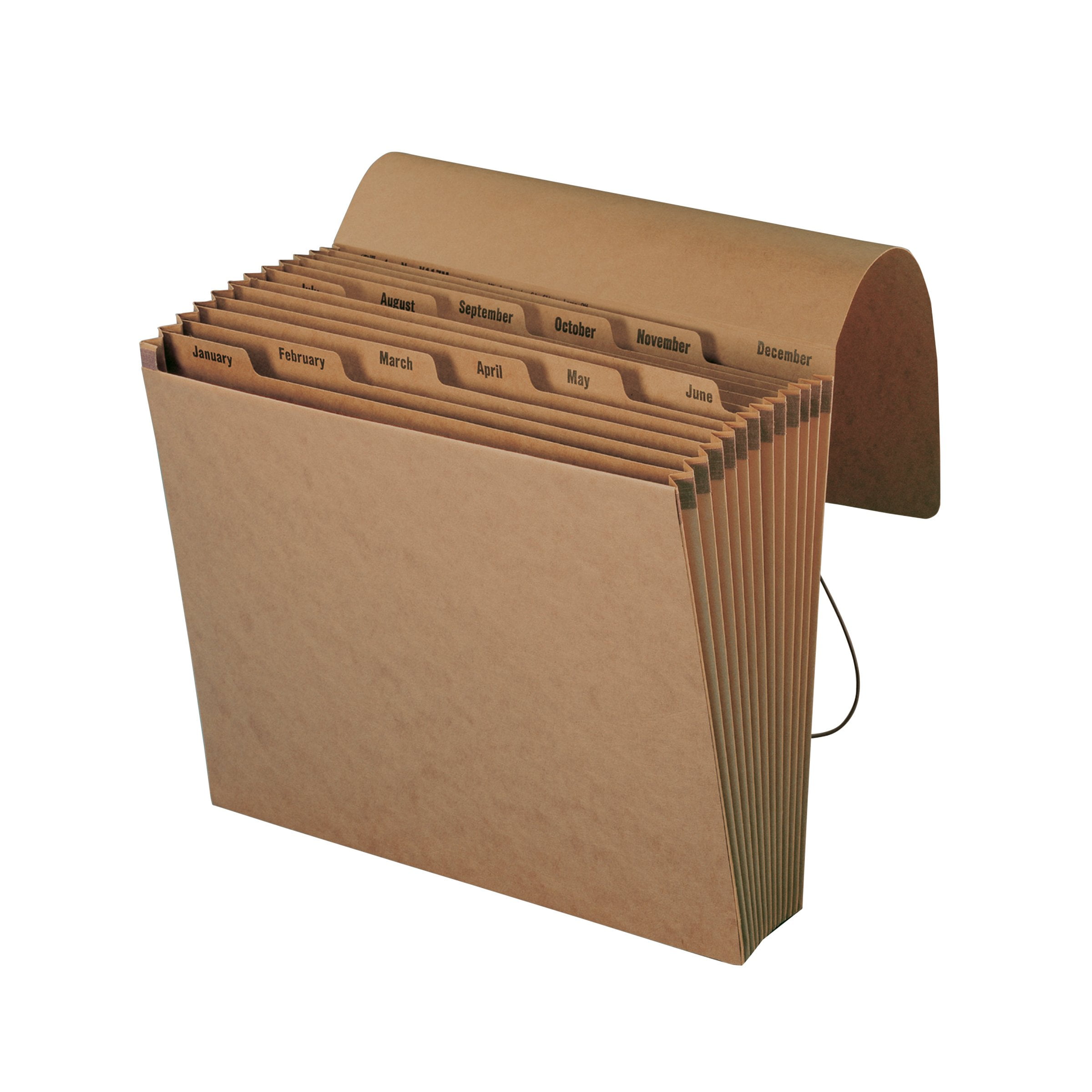 Pendaflex Essentials Expanding File - 12 Pockets, Jan-Dec, Kraft Brown, Letter Size, For Document Organization