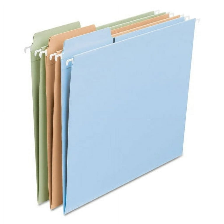 FasTab Hanging Folders, Letter Size, 1/3-Cut Tabs, Assorted Earthtone Colors, 18/Box FasTab Hanging Folders, Letter Size, 1/3-Cut Tabs, Assorted Earthtone Colors, 18/Box