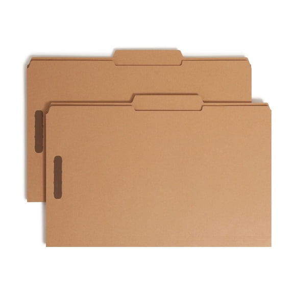 Smead Fastener File Folder, 2 Fasteners, Reinforced 2/5-Cut Tab Right Of Center Position, Legal Size, Kraft, 50 per Box (19880)