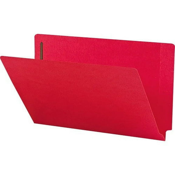 Smead Fastener File Folders with Shelf-Master Reinforced Tab Legal - 8 1/2" x 14" Sheet Size - 3/4" Expansion - 2 x 2B Fastener(s)