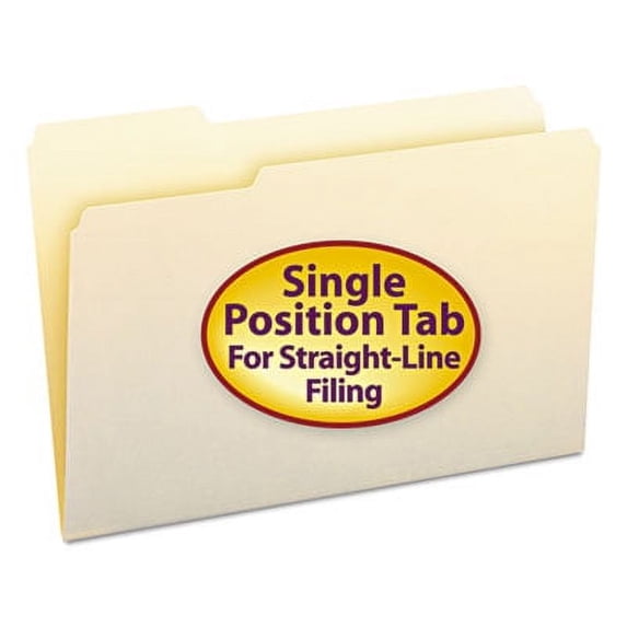 Verical Folder File Smead File Folder, 1/3- Cut Tab Left Position, Legal Size, Manila, 100 ...