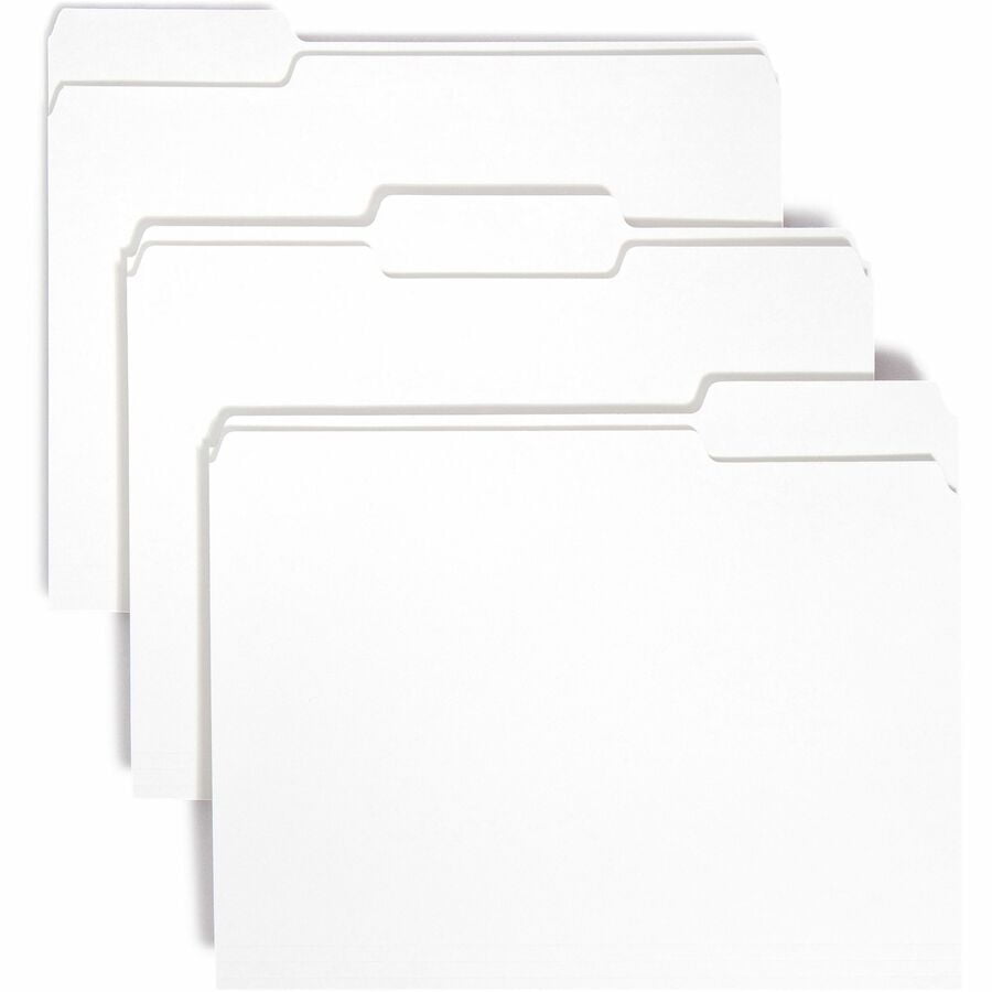 Smead File Folder, 1/3-Cut Tab, Letter Size, White, 100 per Box (12843)