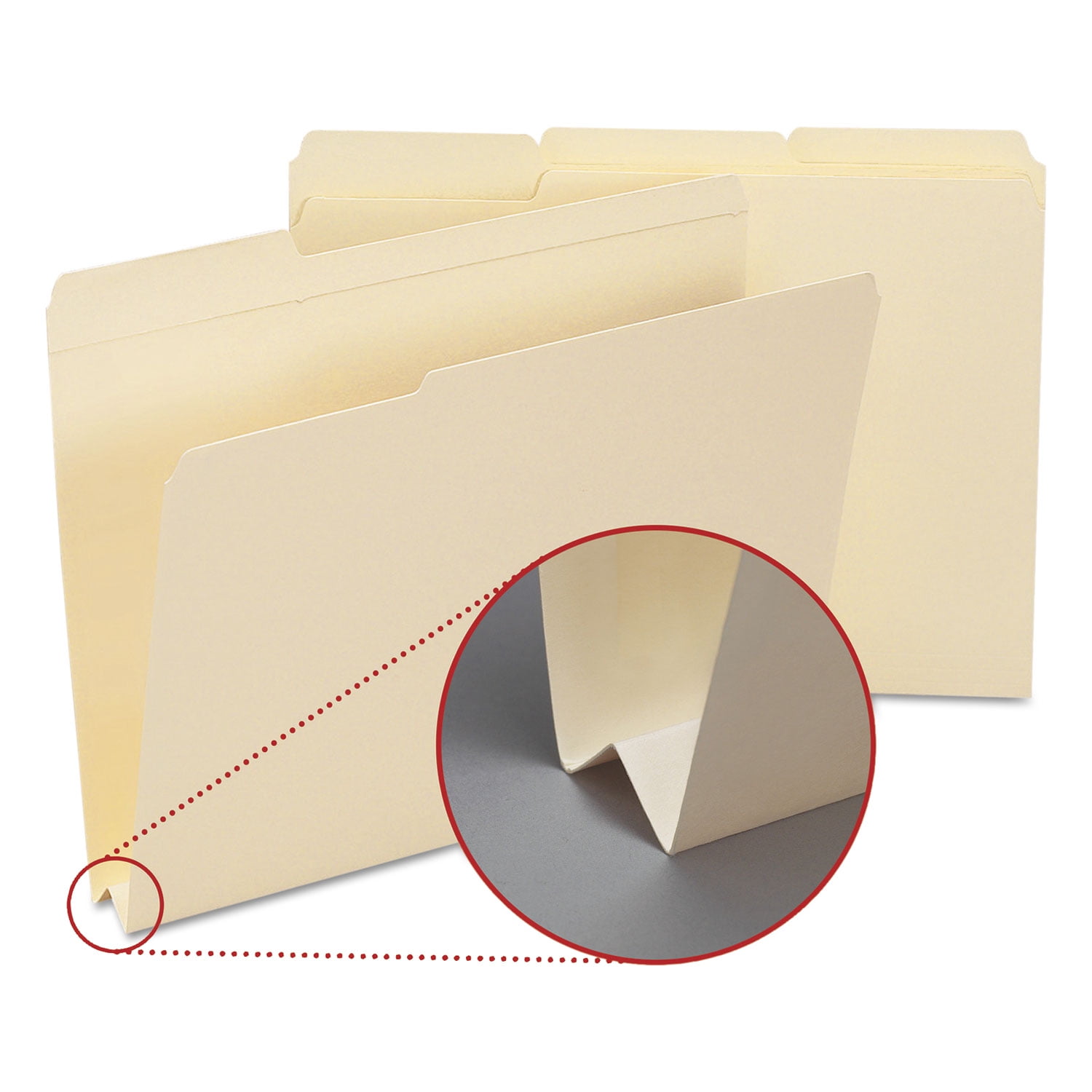 Smead File Folder, Reinforced 1/3-Cut Tab, 1-1/2"