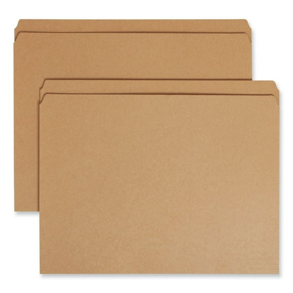 Smead File Folder, Reinforced Straight-Cut Tab, Letter Size, Kraft, 100 per Box (10710)