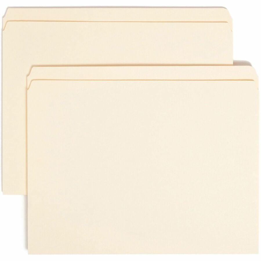 Smead File Folder, Reinforced Straight-Cut Tab, Letter Size, Manila, 100 Per Box (10310)