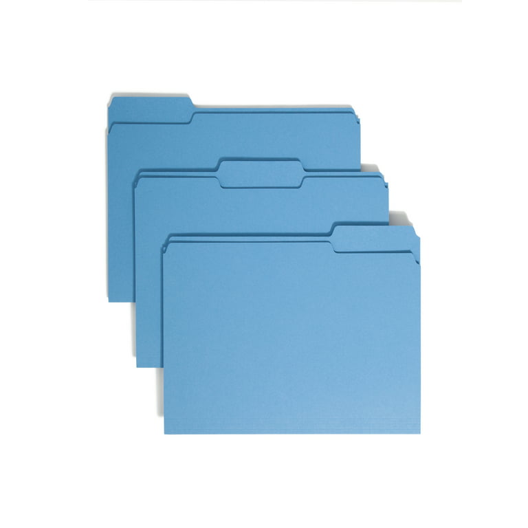 Smead Top Tab Colored Folder - Letter 8.5 x 11 1/3 Cut 100 / Box