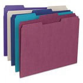 Smead File Folders, 1/3 Cut Top Tab, Letter, Deep Assorted Colors, 100/Box