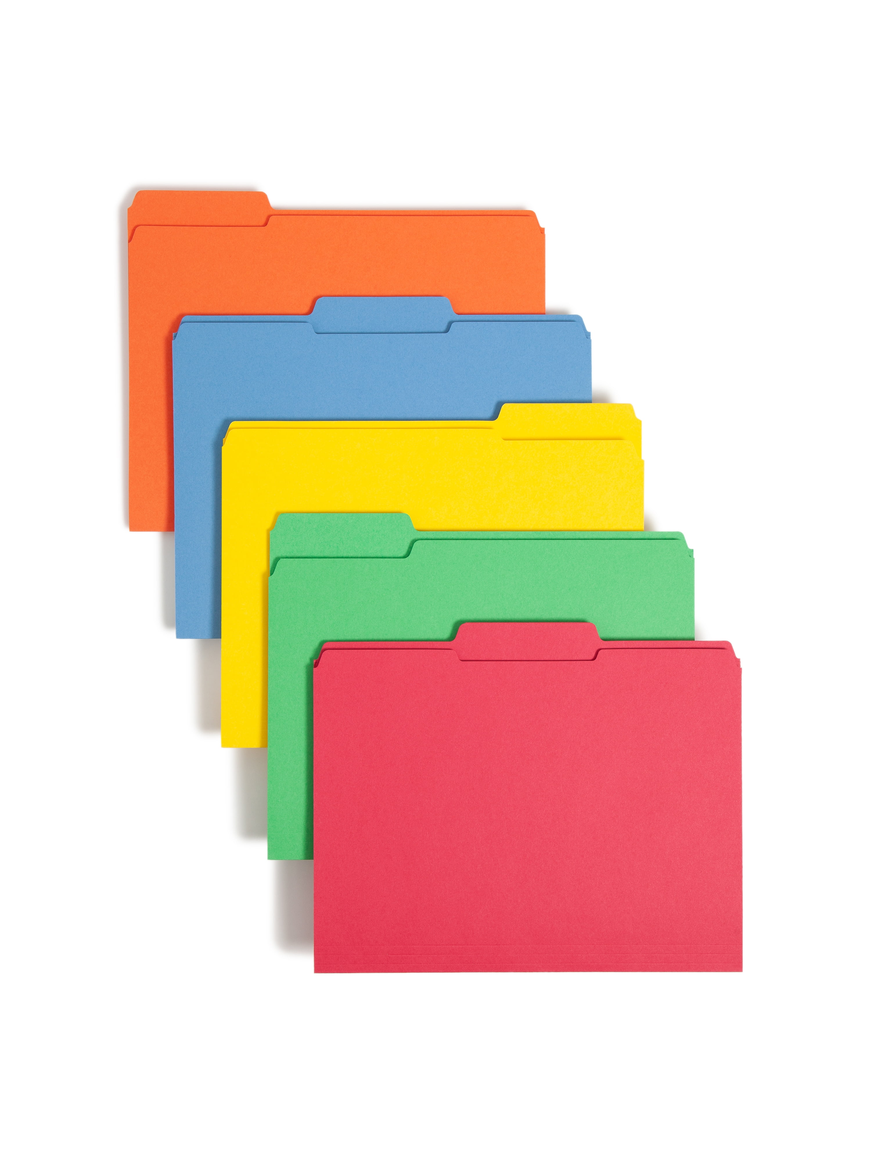 Smead File Folders, Reinforced 1/3Cut Tab, Letter Size, Assorted Colors, Box of 100