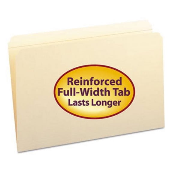 Smead File Folders, Straight Cut, Top Tab, Legal, Manila, 100 per Box
