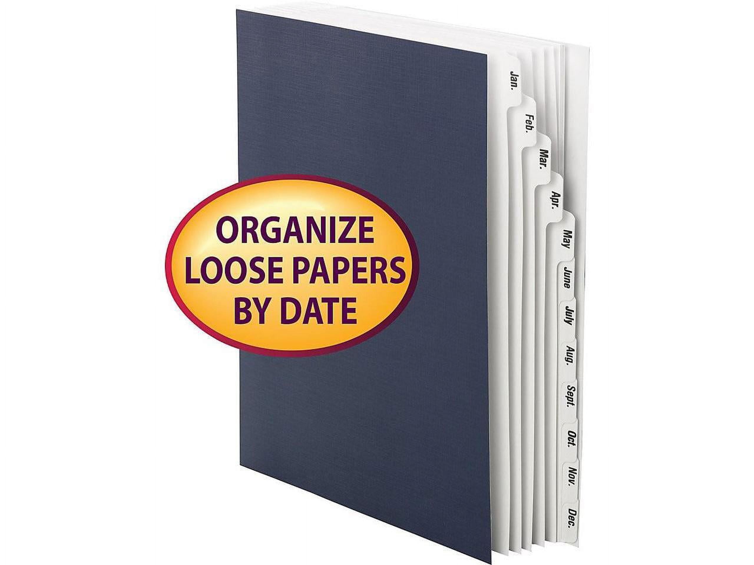 Blue Monthly Desk File Sorter with 12 Dividers