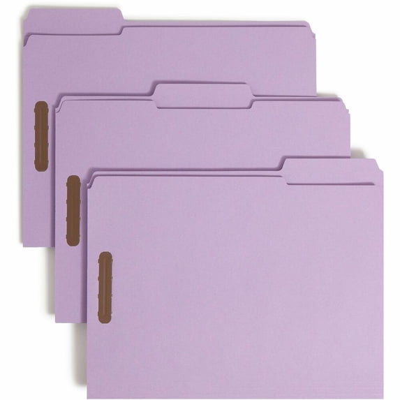 Smead, SMD12440, Heavyweight Fastener Folders, 50 / Box, Lavender