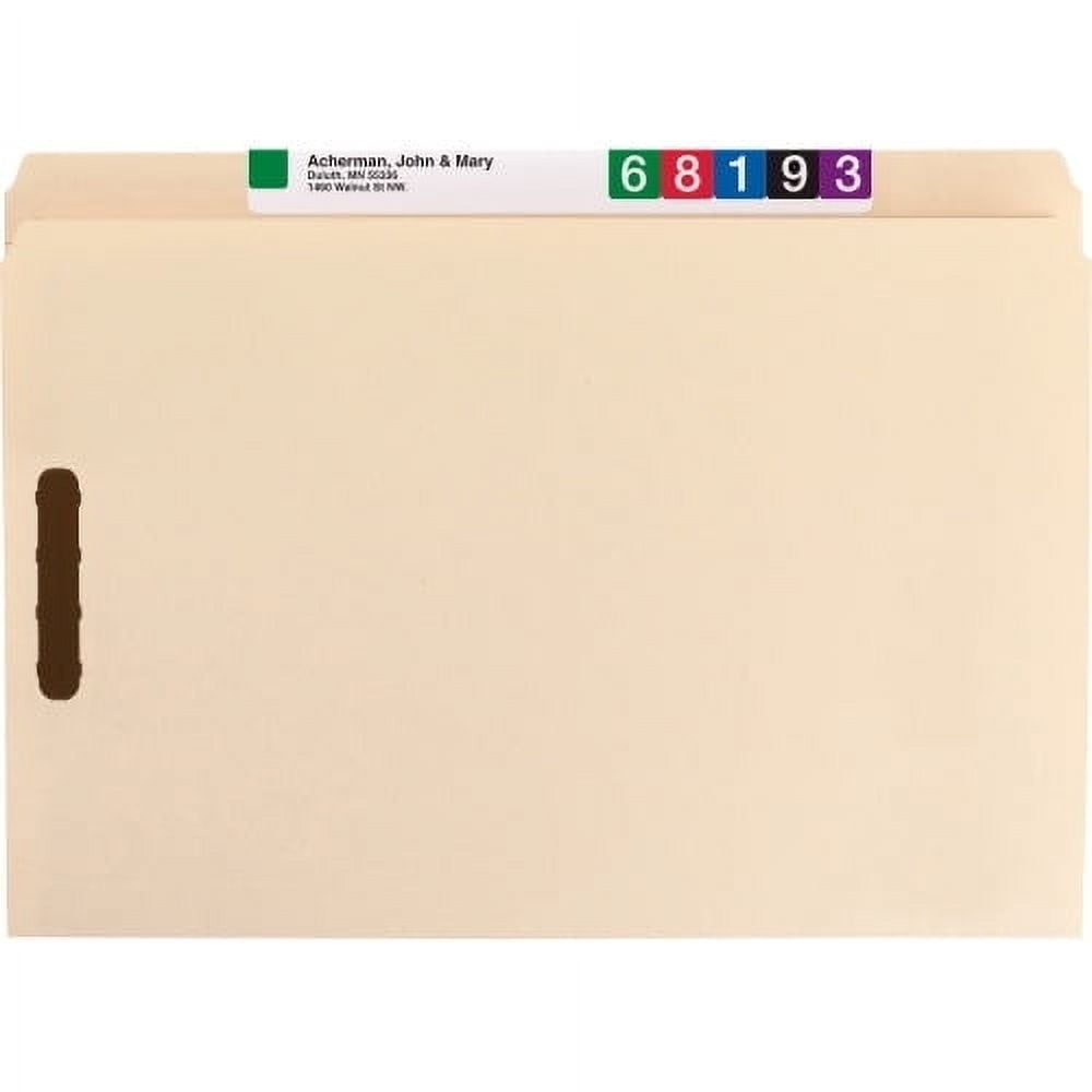 Smead Folders Two Fasteners Straight Cut Top Tab Legal Manila 50/Box 19513