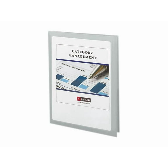 Smead Frame View Poly Two-Pocket Folder, 100-Sheet Capacity, 11 X 8.5, Clear/oyster, 5/pack
