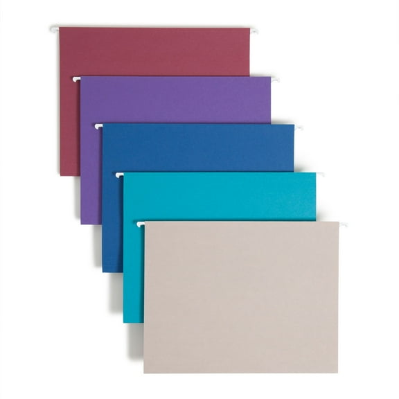 Smead Hanging File Folder with Tab, 1/5-Cut Adjust